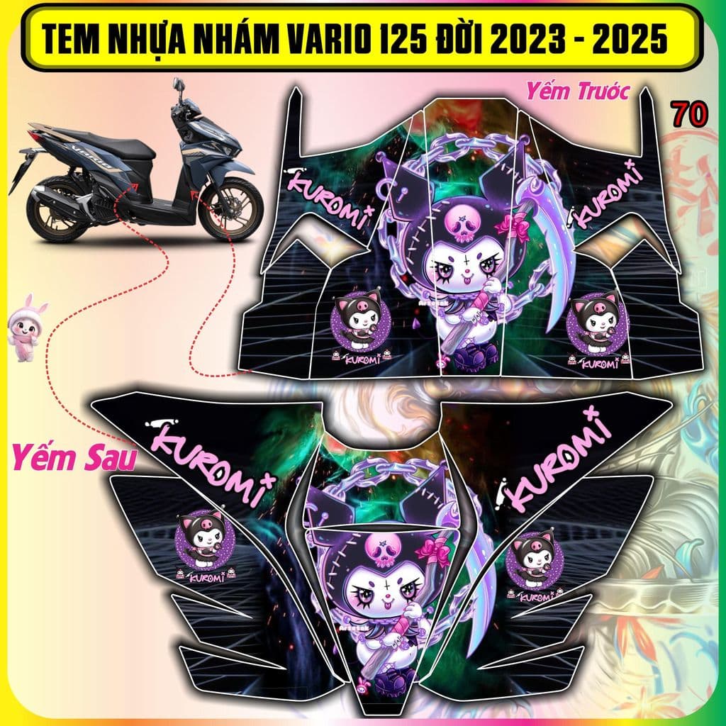 Tem nhựa nhám vario 125  đời 2023 dến 2025 mẫu mới hot trend dán che trầy chồng xước cực đẹp