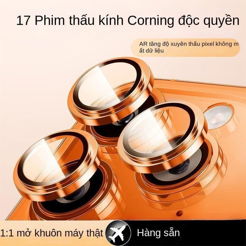 Thích hợp cho iPhone 17 16 15 14 13 12 11 17 Pro max Vòng ống kính kim loại chống trầy xước bảo vệ camera