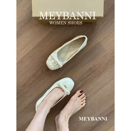 [CHÂN GẦY LÙI 1 SIZE] Giày Búp Bê Mũi Tròn 𝙔𝙐𝙇𝙄𝙉𝘼 Đính Nơ Nhỏ Kim Loại - C32 4