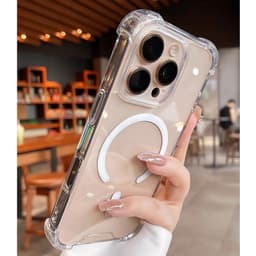 Ốp lưng điện thȯại trong suốt chống sốc từ tính chất lượng cao cho iPhone 17 16 15 14 13 12 11 17 pro max 4