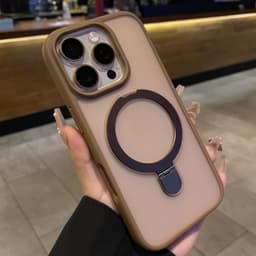 Trọng Mờ Từ Đứng Ốp Lưng Có Bảo Vệ Ống Kính Máy Ảnh Cho iPhone 16 15 14 Plus 13 12 11 Pro Max ốp iphone 4