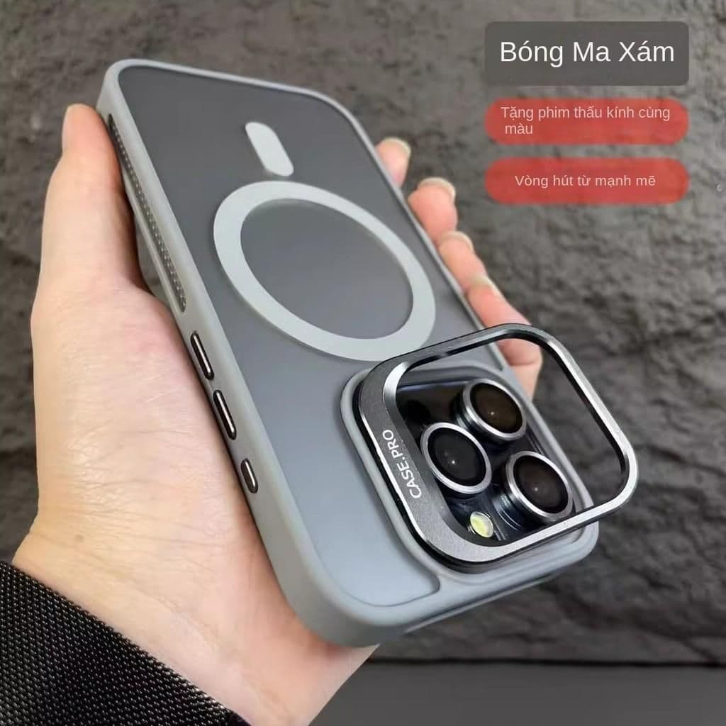 Ốp lưng tản nhiệt cho iPhone 16 11 12 13 14 15 Pro Max Plus Giá đỡ ống kính kim loại từ tính Vỏ mờ nâng cấp mới