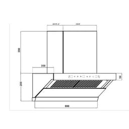 Máy hút mùi BLANC 3570AT | Tự Động Làm Sạch Dầu Mỡ | Công suất hút 1300m3/h | Bảo hành 2 năm 5
