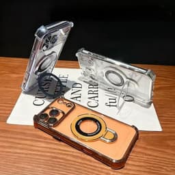 Ốp lưng điện thȯại chống sốc 4 góc tích hợp giá đỡ từ tính tương Cho iPhone 17 16 11 12 13 14 15 16 17 Pro max plus 6