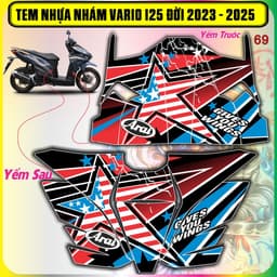 Tem nhựa nhám vario 125  đời 2023 dến 2025 mẫu mới hot trend dán che trầy chồng xước cực đẹp 3