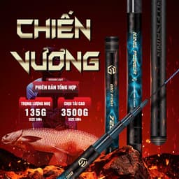 Cần câu tay Chiến Vương săn hàng bản tổng hợp 28i đọt ngọn 1.4mm tải tĩnh 4.000g hàng chính hãng 1
