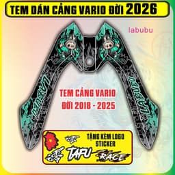 Tem Dán Cảng Xe Vario Đời 2026 Mẫu LABUBU Decal 3 Lớp Chống Nước 5