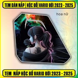 Tem dán nắp cốp hộc đồ xe vario 125 đời 2023 - 2024 - 2025 decal pvc3 lớp không bay màu 4