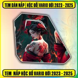 Tem dán nắp cốp hộc đồ xe vario 125 đời 2023 - 2024 - 2025 decal pvc3 lớp không bay màu 1
