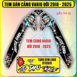 Tem Dán Cảng Xe Vario Đời 2018 Đến 2025 Mẫu Buny Decal 3 Lớp Chống Nước 6