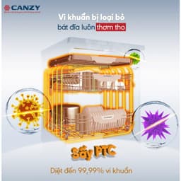 Máy rửa bát Canzy CZ DGA15EU JUMBO 15 bộ, CZ DGA15EU JUMBO sấy PTC nhiệt độ cao. 6