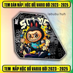 Tem dán nắp cốp hộc đồ xe vario 125 đời 2023 - 2024 - 2025 decal pvc3 lớp không bay màu 6