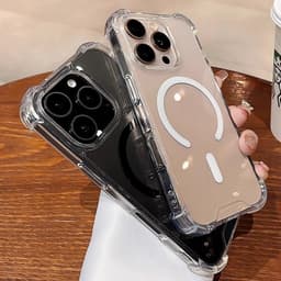 Ốp lưng điện thȯại trong suốt chống sốc từ tính chất lượng cao cho iPhone 17 16 15 14 13 12 11 17 pro max 3