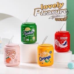 Ly cốc sứ uống nước thiết kế hình lon nước ngọt cực kỳ dễ thương, mang phong cách trẻ trung và hiện đại atnb 2
