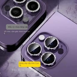 Kính bảo vệ cho camera ,Đính Đá Kim cươnġ lấp lánh cho iPhone 17 Air 16 15 14 Plus 13 12 11 16 pro max 5