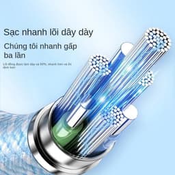 Cáp sạc PD bện 20W Type C Cáp sạc nhanh 60W Cáp dữ liệu cho Samsung iPhone 16 15 14 13 12 Pro Max OPPO 4