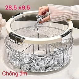 Khay đựng mứt tết có khóa chống ẩm 6 ngăn tuyệt đẹp khay banh keo thùng 5
