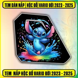 Tem dán nắp cốp hộc đồ xe vario 125 đời 2023 - 2024 - 2025 decal pvc3 lớp không bay màu 2