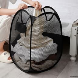 SỌT LƯỚI đựng quần áo, Giỏ lưới đựng quần áo gấp gọn thông minh tiện lợi,nhatle.store2 1