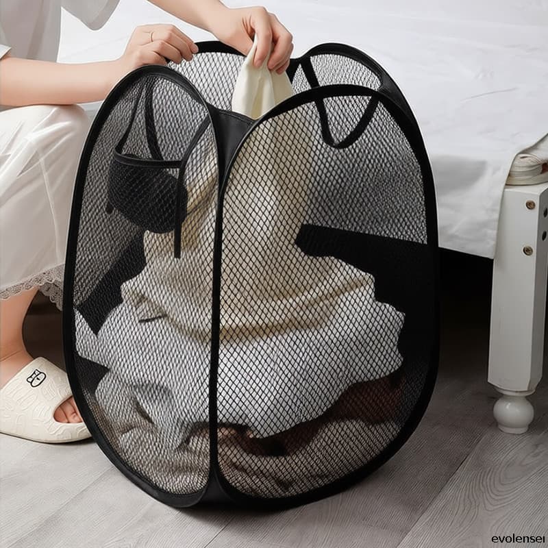 SỌT LƯỚI đựng quần áo, Giỏ lưới đựng quần áo gấp gọn thông minh tiện lợi,nhatle.store2