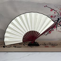 Quạt xếp nan 31cm trơn màu phụ kiện chụp ảnh cầm tay cổ trang 7