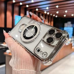 Ốp lưng điện thȯại chống sốc 4 góc tích hợp giá đỡ từ tính tương Cho iPhone 17 16 11 12 13 14 15 16 17 Pro max plus 4