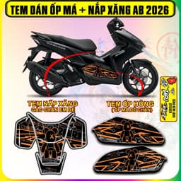 Tem Dán Nắp Xăng Và Ốp Má Ốp Hông AB 2026 BREBRICK  cực dẹp decal nhám 3 lớp 2