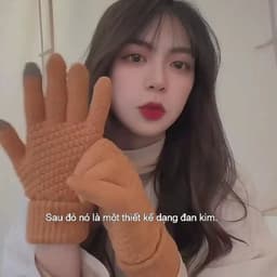Găng tay len nữ mềm ấm có cảm ứng điện thoại 8