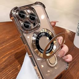 Ốp lưng điện thȯại chống sốc 4 góc tích hợp giá đỡ từ tính tương Cho iPhone 17 16 11 12 13 14 15 16 17 Pro max plus 2