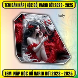 Tem dán nắp cốp hộc đồ xe vario 125 đời 2023 - 2024 - 2025 decal pvc3 lớp không bay màu 5
