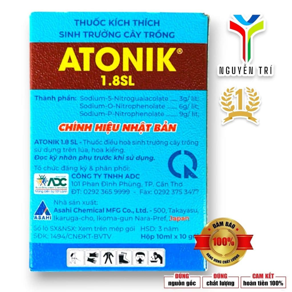 Hộp 10 gói ATONIK 1.8SL chính hãng ADC, nguồn gốc từ Nhật Bản chất lượng cao.