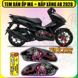 Tem Dán Ốp Má Ốp Hông AB 2026 BREBRICK  cực dẹp decal nhám 3 lớp 4