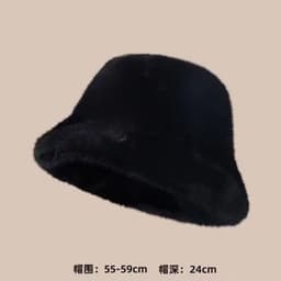 Nón Bucket Lông Nhung Mềm Mại Mùa Đông phong cách Ulzzang Du Lịch 4
