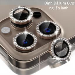 Kính bảo vệ cho camera ,Đính Đá Kim cươnġ lấp lánh cho iPhone 17 Air 16 15 14 Plus 13 12 11 16 pro max 1