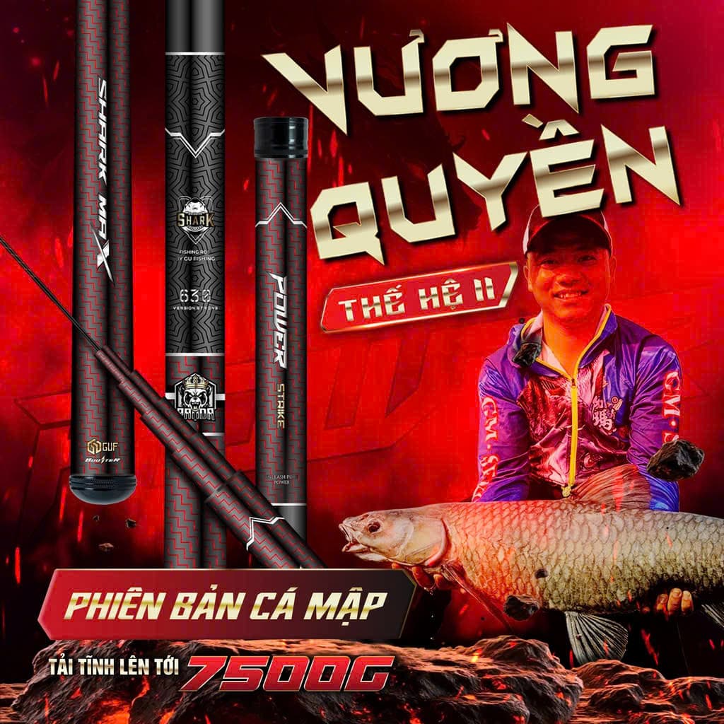 Cần câu tay vương quyền thế hệ 2 bản cá mập ngọn 1.4mm phân bổ lực 28.19i hàng chính hãng