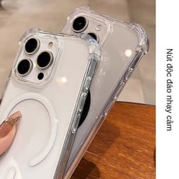 Ốp lưng điện thȯại trong suốt chống sốc từ tính chất lượng cao cho iPhone 17 16 15 14 13 12 11 17 pro max 8