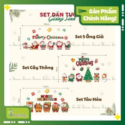 [Tặng Băng Dính] Set Gỗ Dán Tường Trang Trí Giáng Sinh 2025 ||| 1