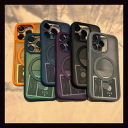 Ốp lưng bảo vệ có chân đế từ tính cho iPhone 16 11 12 13 14 15 Plus Pro Max Ốp lưng điện thȯại mờ 9