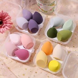Combo  mút trang điểm hình giọt nước tán đều 360 độ - Mút tán kem nền mang du lịch tiện dụng nlst2 1