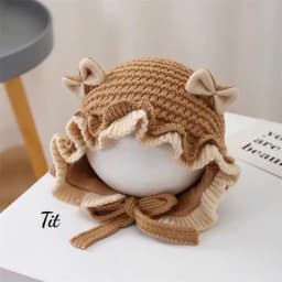Mũ Len Bèo Tai Nơ Dễ Thương Cho Bé - Simba Có Sỉ 5