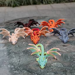 In 3D Sừng Lớn Rồng Bay 25cm Đồ Trang Trí Khớp Di Động Mô Phỏng Đồ Trang Trí Nhiều Màu Lựa Chọn Sáng Tạo Quà Tặng 7