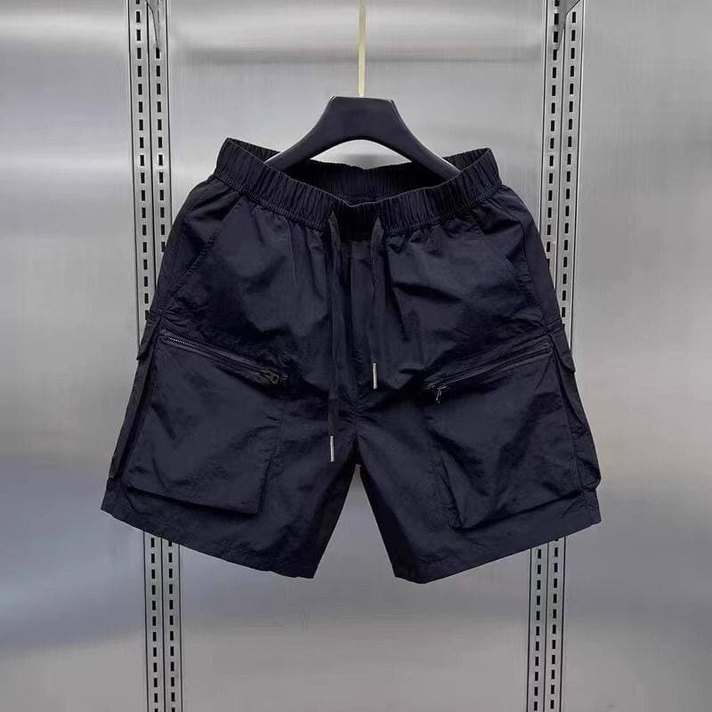 Quần Short JOGGER Kaki Túi Hộp Khóa Kéo  Nam Nữ