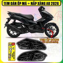 Tem Dán Nắp Xăng Và Ốp Má Ốp Hông AB 2026 BREBRICK  cực dẹp decal nhám 3 lớp 6