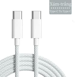 Cáp sạc PD bện 20W Type C Cáp sạc nhanh 60W Cáp dữ liệu cho Samsung iPhone 16 15 14 13 12 Pro Max OPPO 9