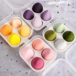 Combo  mút trang điểm hình giọt nước tán đều 360 độ - Mút tán kem nền mang du lịch tiện dụng nlst2 2