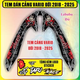 Tem Dán Cảng Xe Vario Đời 2018 Đến 2025 Mẫu Buny Decal 3 Lớp Chống Nước 9