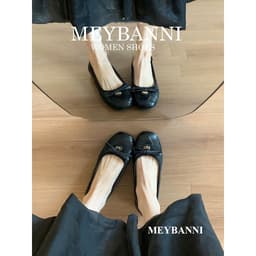 [CHÂN GẦY LÙI 1 SIZE] Giày Búp Bê Mũi Tròn 𝙔𝙐𝙇𝙄𝙉𝘼 Đính Nơ Nhỏ Kim Loại - C32 7