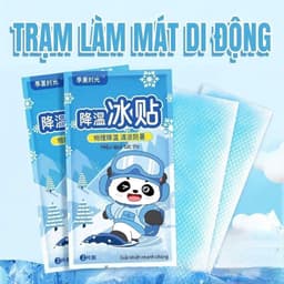 Set 10 miếng dán hạ nhiệt mát lạnh,  dịu mát, tiện lợi mỗi ngày (1 bịch /2 miếng) 4