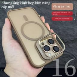 Ốp lưng tản nhiệt cho iPhone 16 11 12 13 14 15 Pro Max Plus Giá đỡ ống kính kim loại từ tính Vỏ mờ nâng cấp mới 4