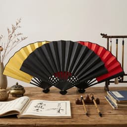 Quạt xếp nan 31cm trơn màu phụ kiện chụp ảnh cầm tay cổ trang 6